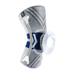 Elastic Sports Knee Compression Sleeve – Silicone Patella Gel & Side Spring Support