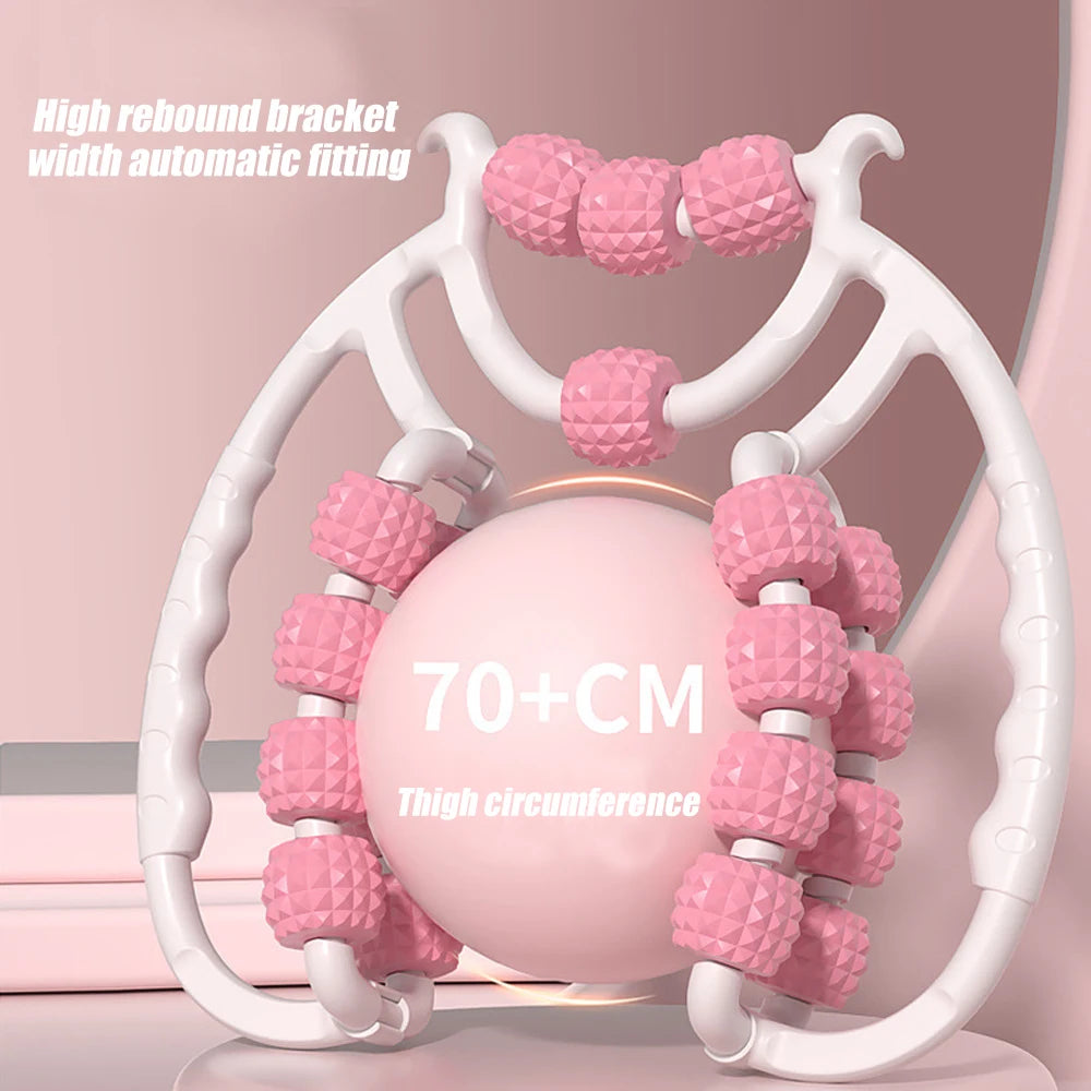 Trigger Point Foam Roller Stick – Spiky Massage Ball & 20-Wheel Cellulite Roller for Arms & Tennis Elbow