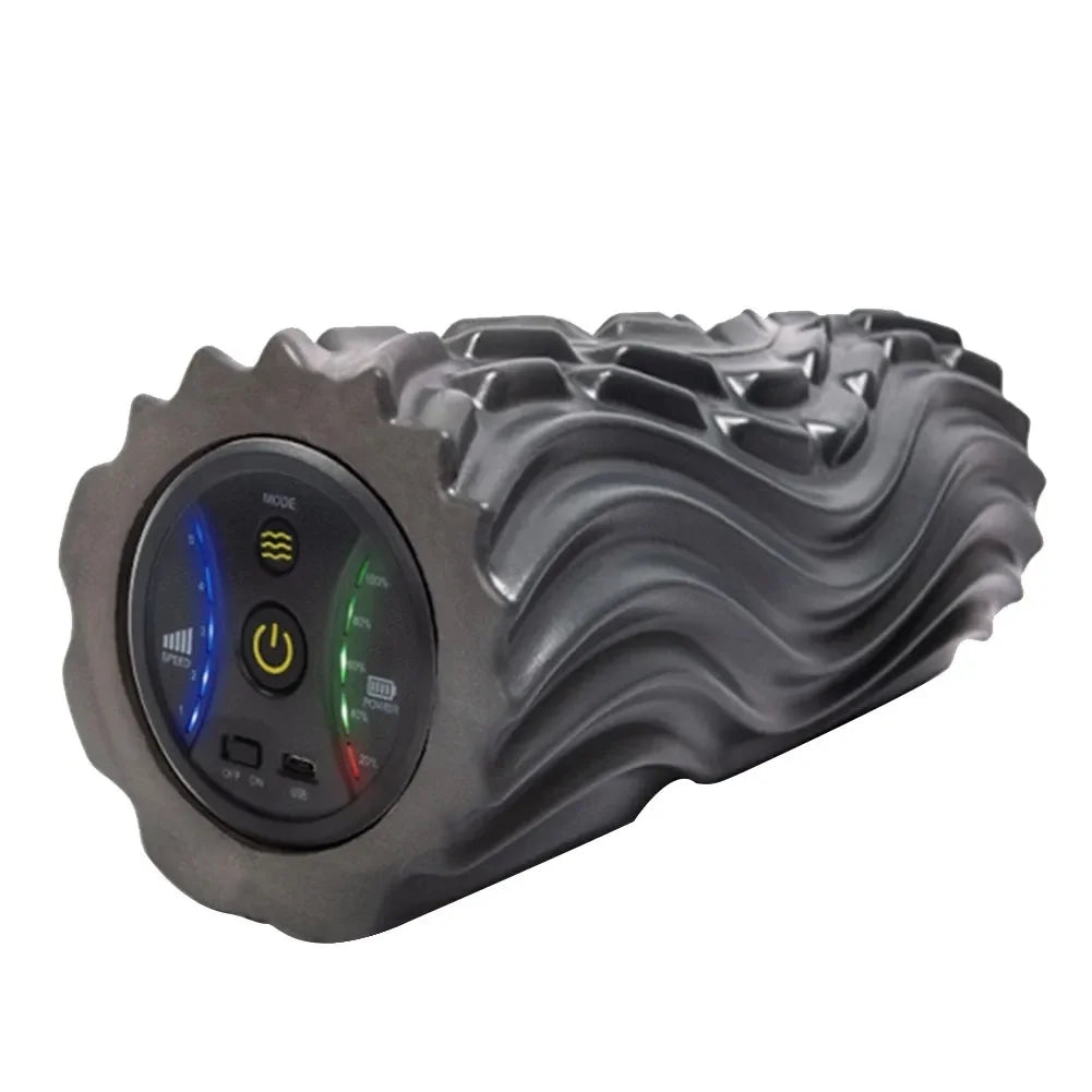 Electric Vibrating Foam Roller – 4/5-Speed USB Rechargeable Deep Tissue Muscle Relaxation for Yoga & Gym