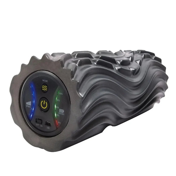 Electric Vibrating Foam Roller – 4/5-Speed USB Rechargeable Deep Tissue Muscle Relaxation for Yoga & Gym
