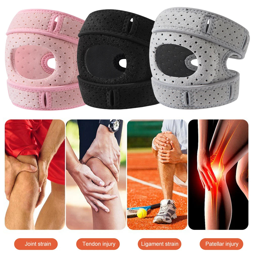 Patella Knee Support Adjustable Knee Compression Sleeve Patella Tendon Knee Strap for Arthritis Joint Ligament Injury