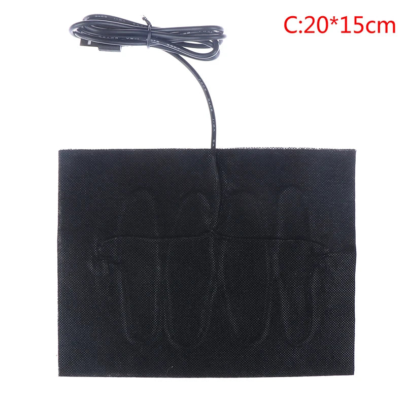 USB Carbon Fiber Heating Pad – Fast-Heating Infrared Body Warmer Electric Winter Heat Mat in 7 Sizes
