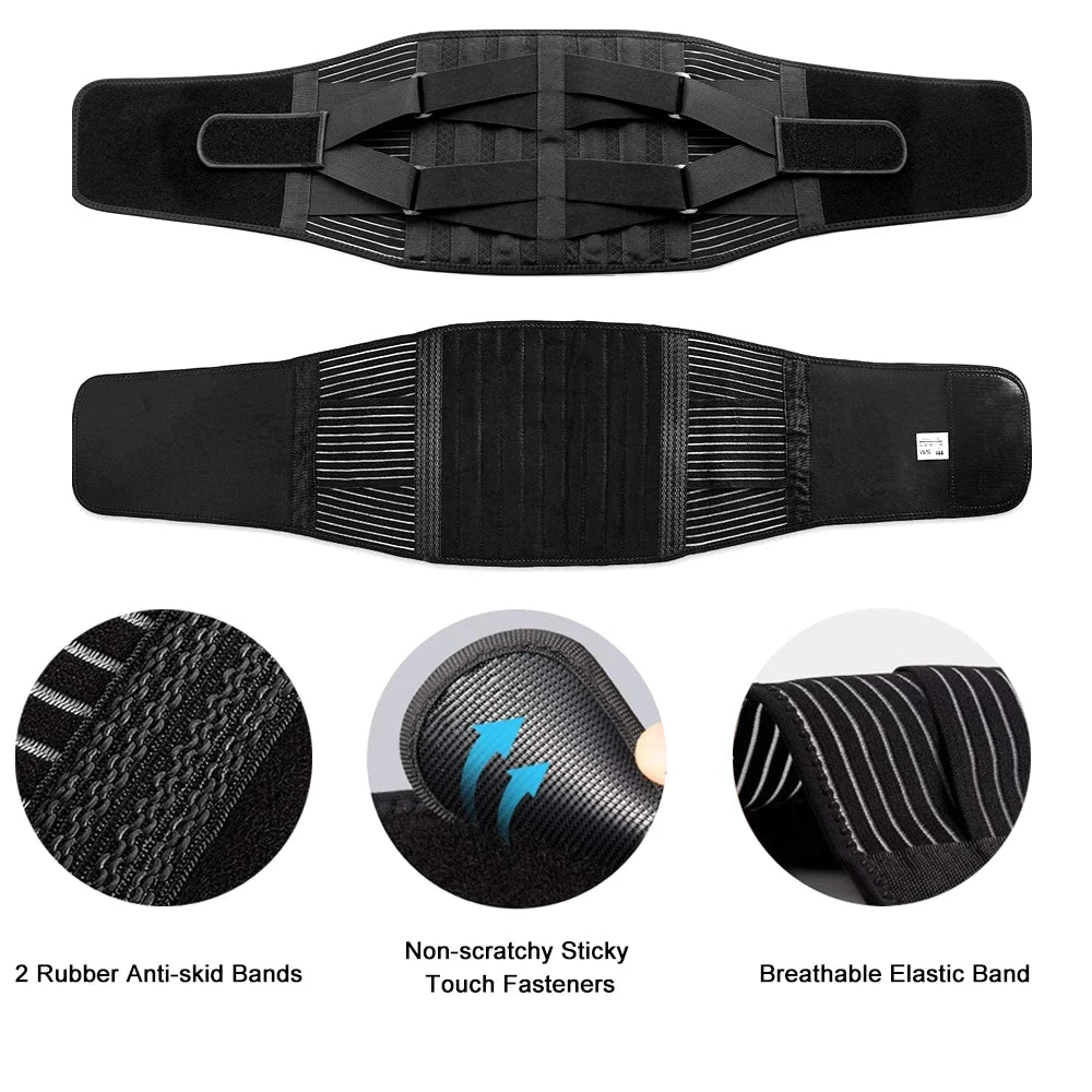 1pcs  Breathable Anti-Skid Lumbar Support Belt Lower Back Brace Men/Women Workwear Comfortable Back Support for Office Workers
