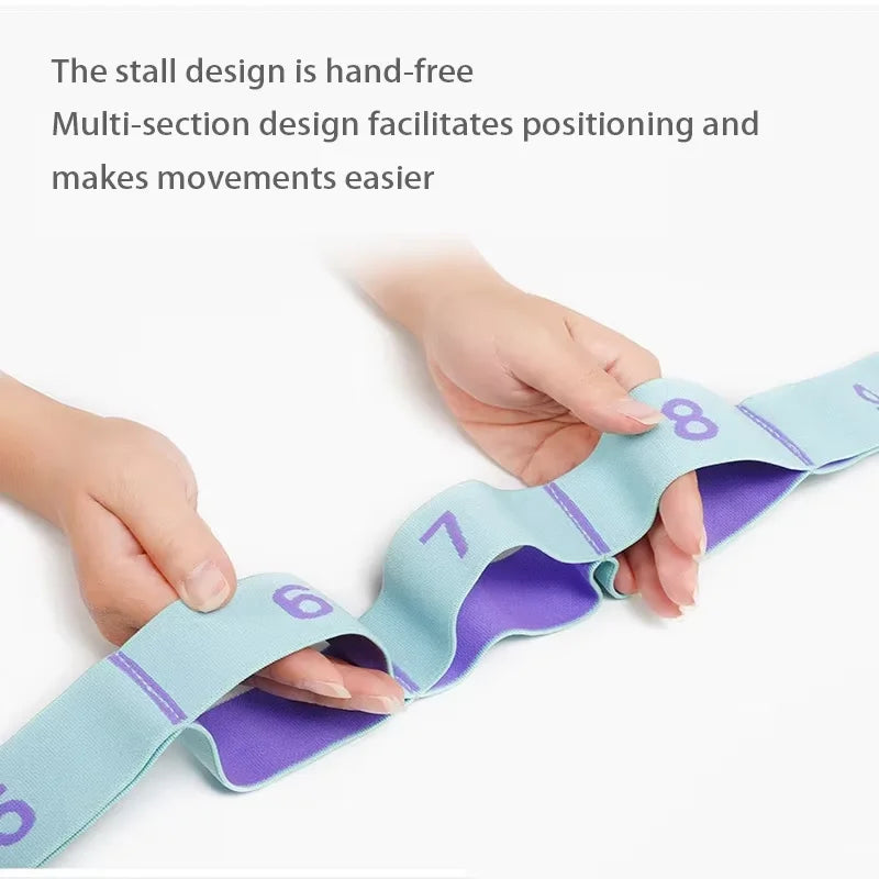 Multi Stage Yoga Stretch Band Latin Dance Stretch Band Correct Posture 11 Grid Elastic Band Digital Band Pose Band