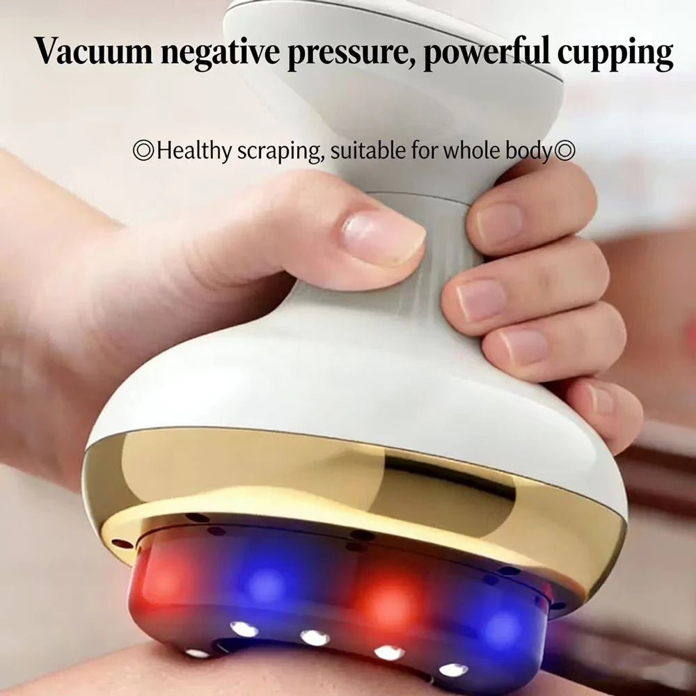 Home Electric Scraping & Cupping Massager – Heated Suction Cups & Anti-Cellulite Massage Device