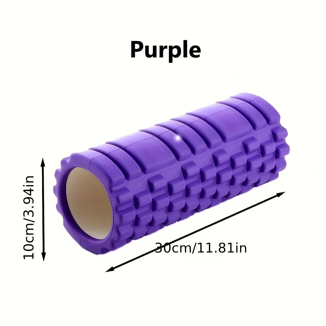 EVA Foam Yoga Roller Column – Deep Tissue Massage Stick for Back & Leg Muscle Workouts & Recovery