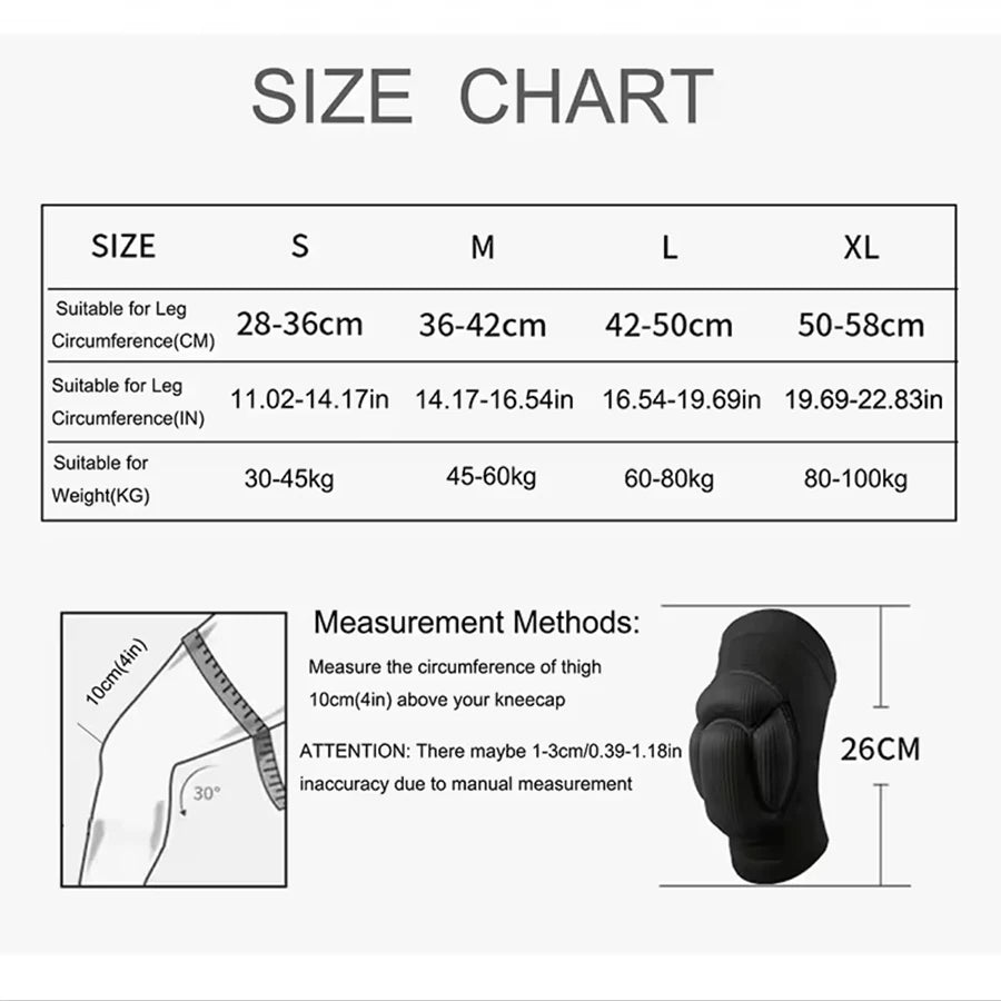 1Pair Thickened Protection Sports Kneepad Gym Support Fitness Gear Gear Basketball Brace Protector Male/Female Non Slip Pads