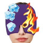 180/360Degree Gel Ice Headache Migraine Relief Hat Cold Compress Therapy Cap Ice Head Wrap Pack For Pressure Relieve Pain Mask