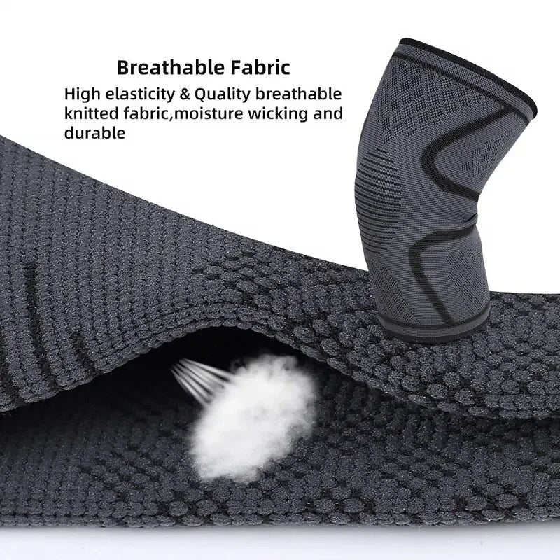Elastic Nylon Elbow Support Pad – Sweat-Absorbing Arm Sleeve Brace for Gym, Basketball & Sports Safety