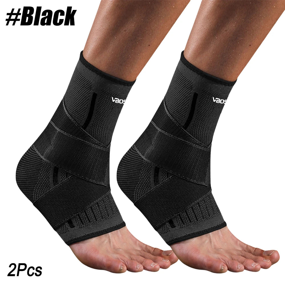 Adjustable Elastic Ankle Brace Compression Sleeve Foot Support Stabilizer for Plantar Fasciitis Achilles Tendonitis Sports Sock