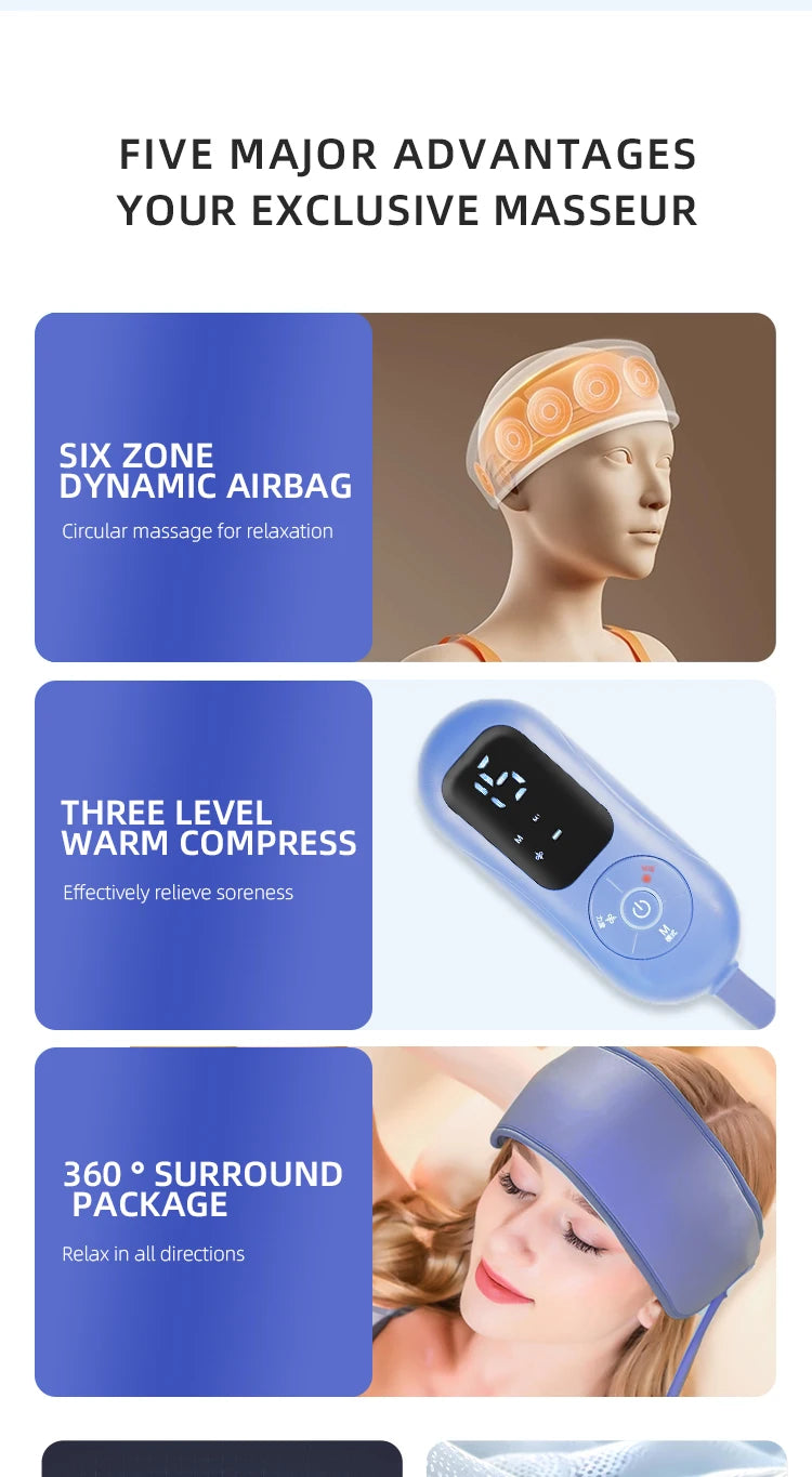 Electric Sleep Aid Air Compression Head Massager