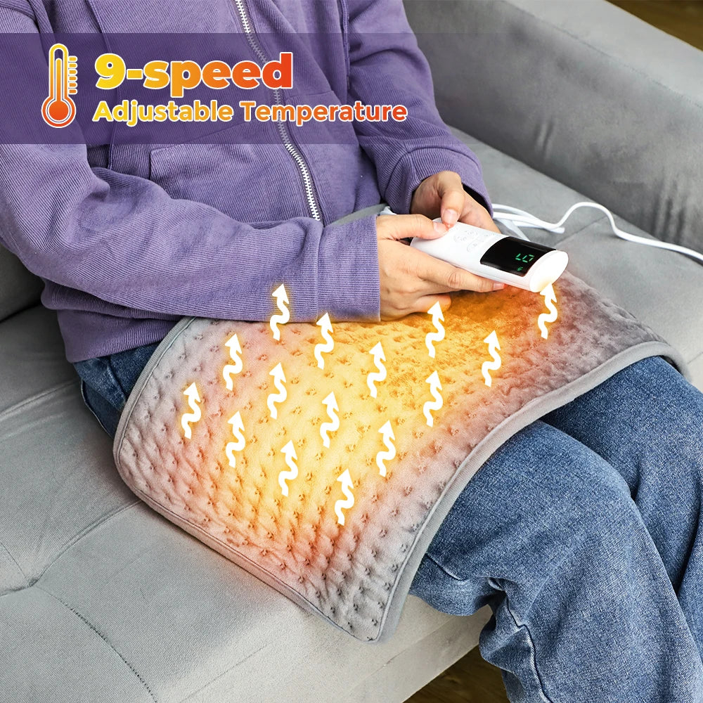 Electric Heating Pad Blanket with Thermostat – Hot Pad for Menstrual Cramps, Waist & Back Pain Relief