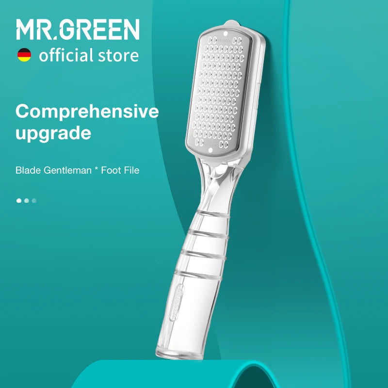MR.GREEN Pedicure Foot File – Stainless Steel Callus Remover Heel Rasp with Storage Box