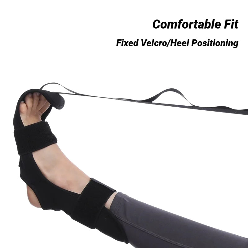 Yoga Leg Stretcher Flexibility Strap – Elastic Stretching Band for Rehabilitation, Plantar Fasciitis & Ankle