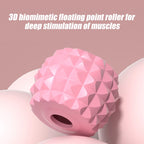 1pcs Trigger Point Massage Foam Roller Stick for Arms, Tennis Elbow Muscle Roller,Hard Spiky Massage Ball and 20 Wheel Cellulite
