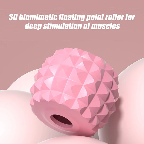 Trigger Point Foam Roller Stick – Spiky Massage Ball & 20-Wheel Cellulite Roller for Arms & Tennis Elbow