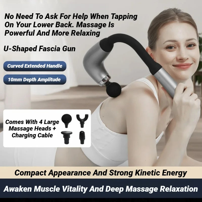 Percussion Massage Gun – 4 Heads Deep Tissue Relief