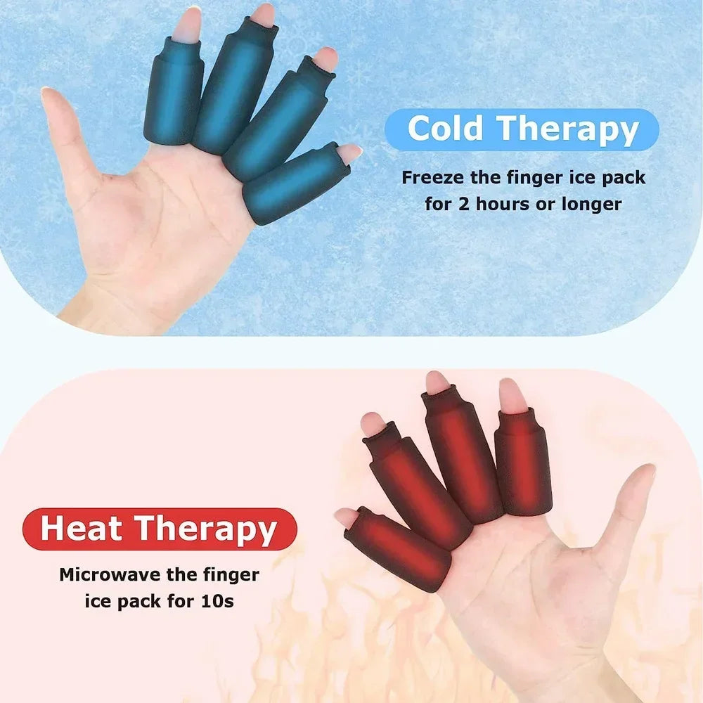Finger & Toe Ice Sleeves – 4PCS Cold Gel Compression Packs for Arthritis & Hand Care