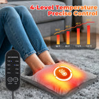 Electric Foot Heating Pad – Household Foot Warmer Heater Mat with 4 Heat Levels & 4 Timers for Bed & Office