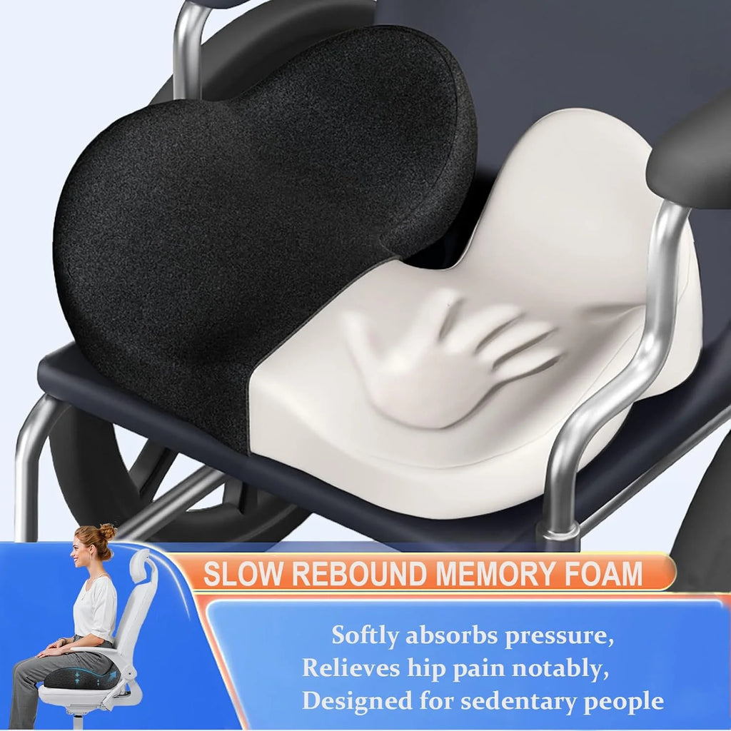 Thickened Memory Foam Seat Cushion – Heavy-Duty Chair Pad for Lower Back Relief
