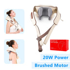 26W Wireless Neck & Shoulder Massager Shawl – Heated Trapezius Kneading Wrap