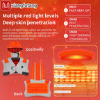 Red Light Therapy Hooded Shawl – 3-Gear Heat & Massage