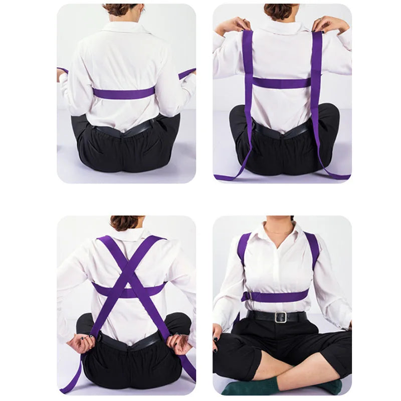 Cotton Yoga Strap with D-Ring Buckle – 183cm Adjustable Woven Stretch Belt for Fitness, Pilates & Stretching