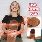 Electric Heating Pad for Period Cramps – Heatable Capybara Plush Stuffed Animal with Hot Belly for Women