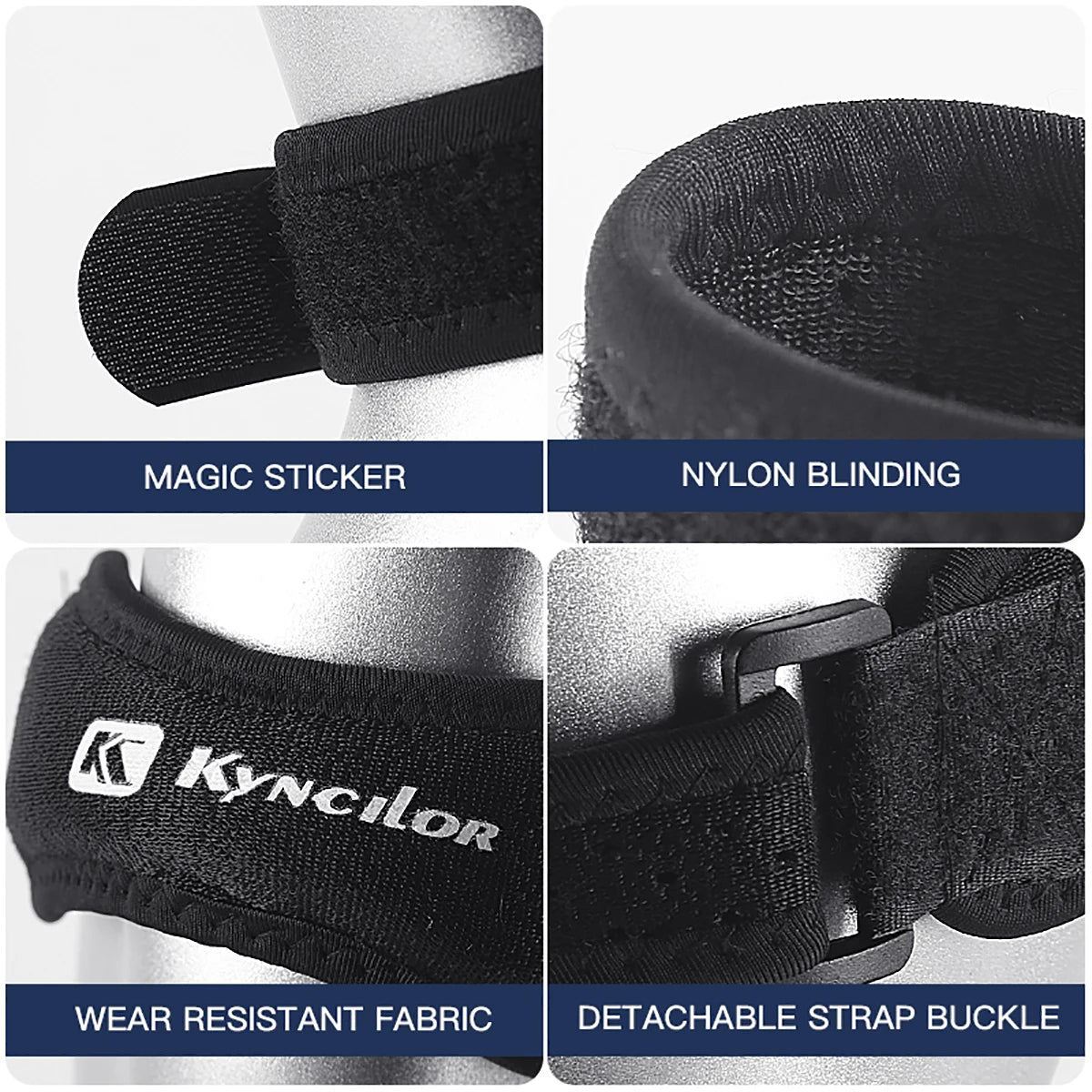 Patella Kneecap Band – Adjustable Silica Gel Knee Tendon Strap for Running, Cycling & Gym Support