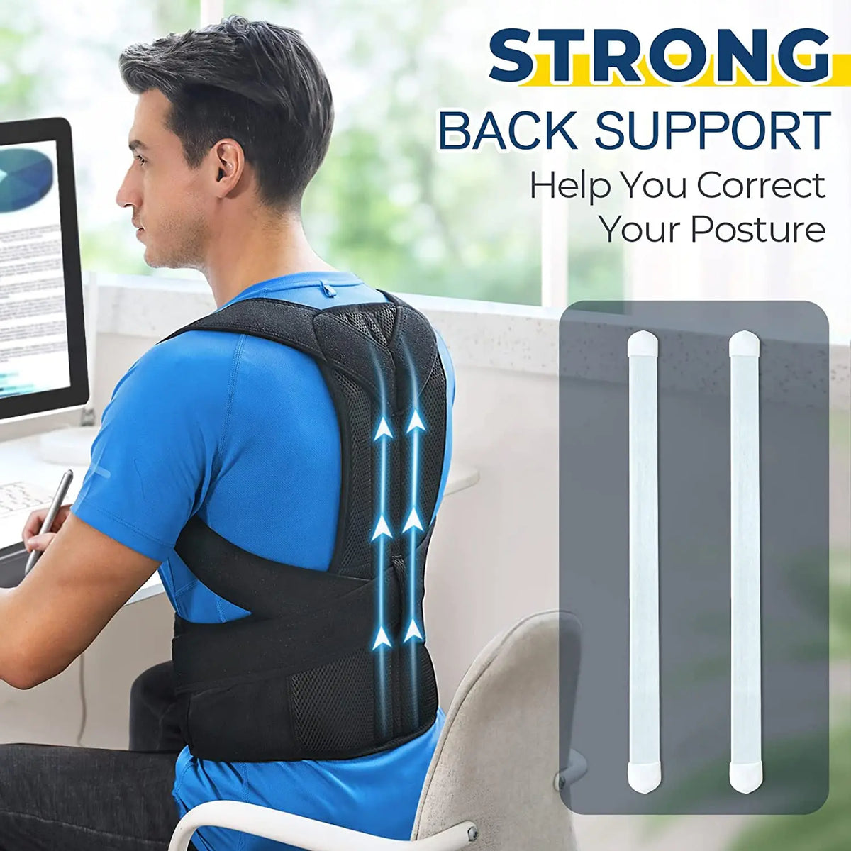 Upper Back & Clavicle Posture Corrector – Adjustable Shoulder Straightening Brace