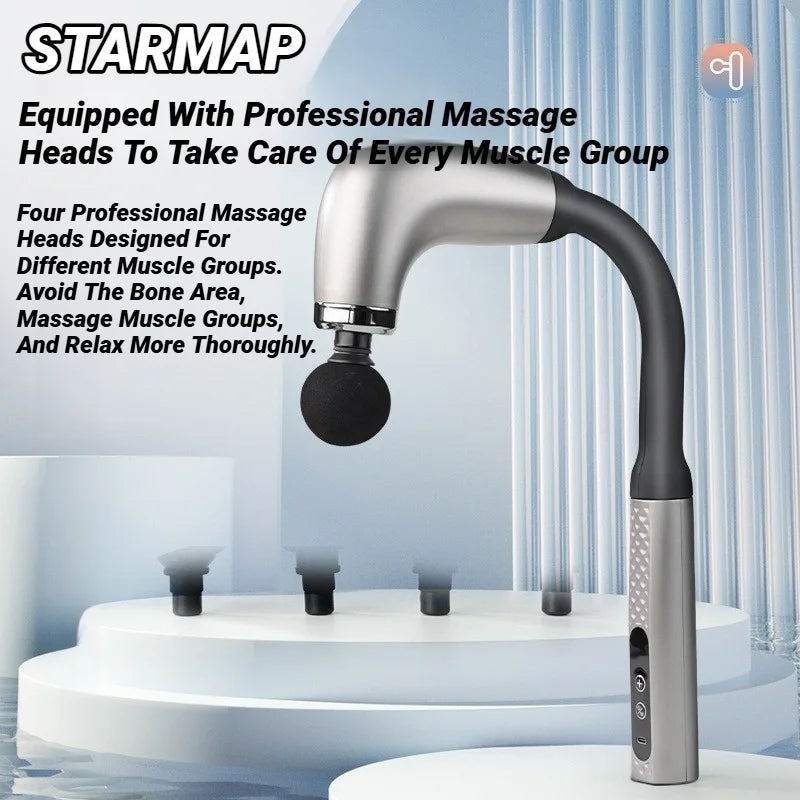 Percussion Massage Gun – 4 Heads Deep Tissue Relief