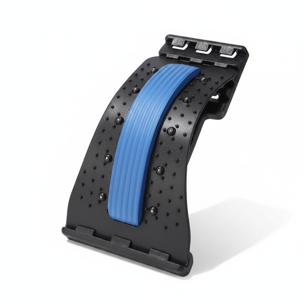 3-Level Adjustable Back Stretcher – Lumbar Cracker Board & Spine Decompression Device for Lower Back Pain