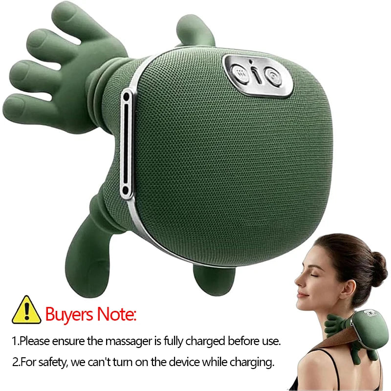 Bionic Neck Shoulder Massager N7 Kneading Massager Shawl 3-Level Modes Neck Cervical Waist Leg Body Muscles Massage Pillow