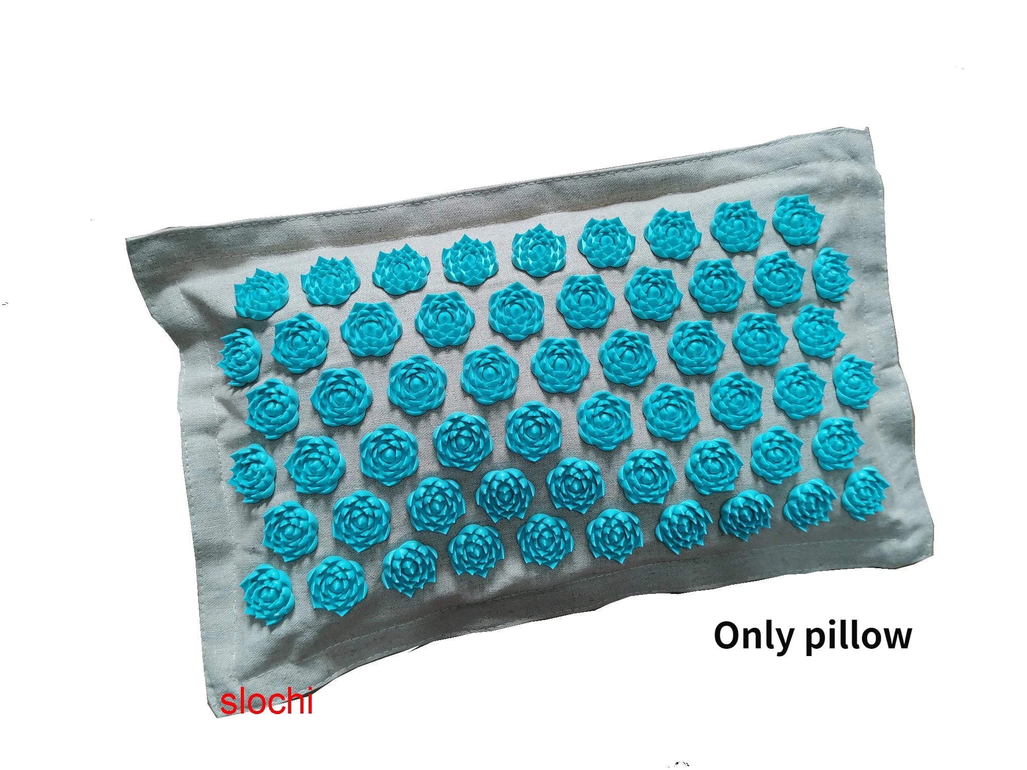 Nature Linen Coconut Palm Acupressure Yoga Mat – Lotus Spike Mat with Bag & Pillow Cushion (74x44cm)