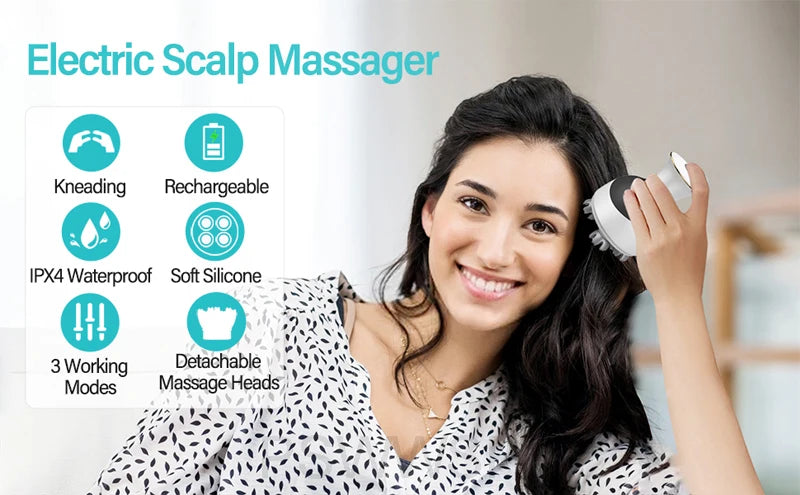 Portable Electric Scalp Head Massager