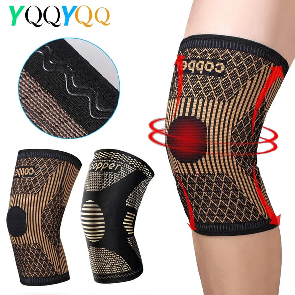 Copper Compression Knee Brace Sleeve – Arthritis Pain Relief & Joint Support