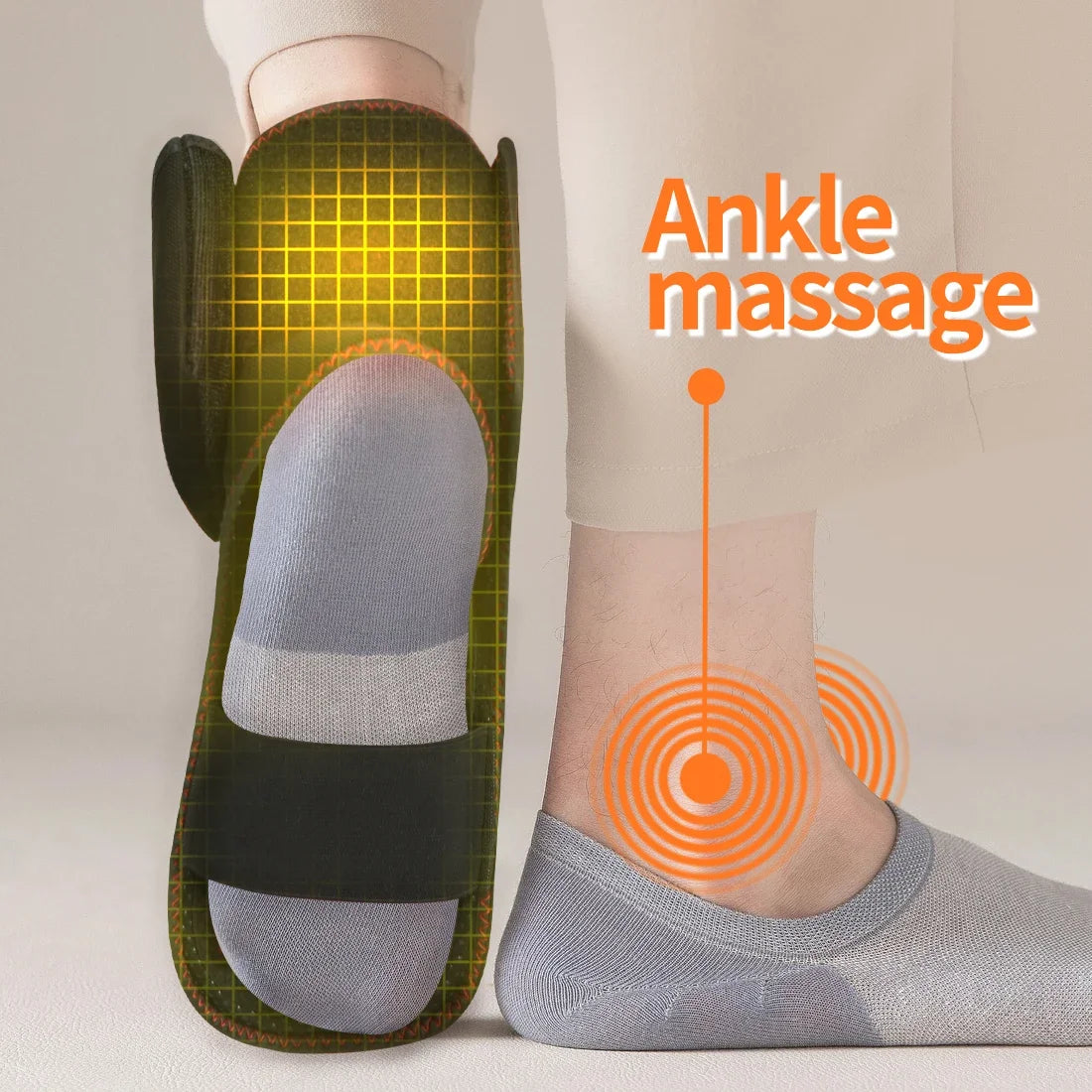 Wireless Ankle Heating Pad – Electric Vibration Massage Heated Wrist & Ankle Brace Wrap