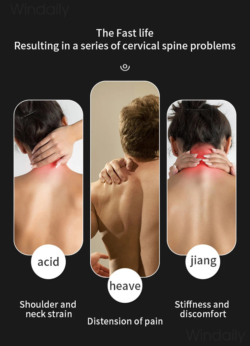 HEALTENCE Hanging Neck Massager – EMS TENS & Hot Compress