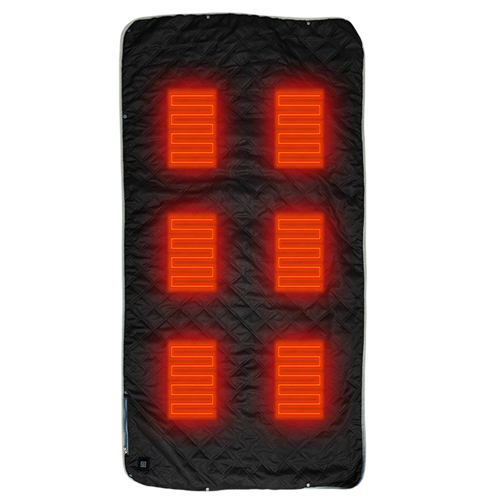 Electric Heating Blanket – 3-Level Adjustable Sleeping Mat with 6 Heating Zones for Indoor & Outdoor Use