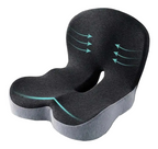 HEALTENCE Memory Foam Car Seat & Office Cushion – Waist & Lumbar Support