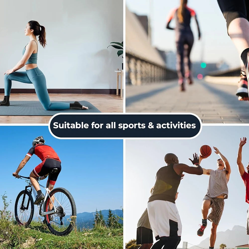 Adjustable Elastic Ankle Brace Compression Sleeve Foot Support Stabilizer for Plantar Fasciitis Achilles Tendonitis Sports Sock