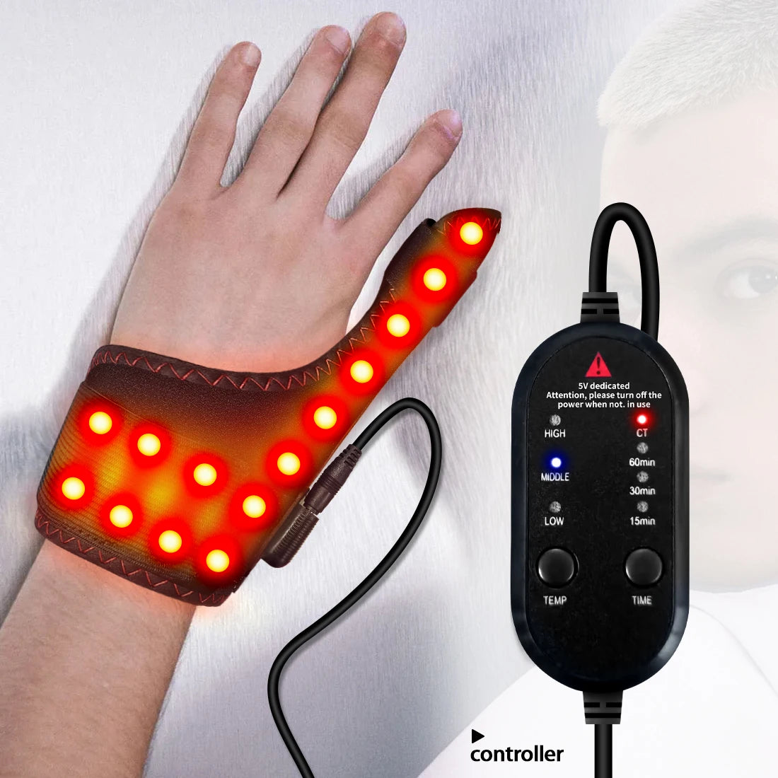 Electric Heating Wrist Massager – Vibration & Hot Compress Brace
