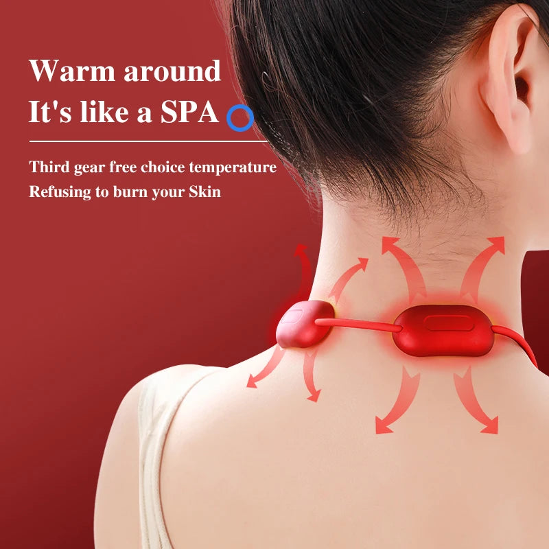 HEALTENCE Hanging Neck Massager – EMS TENS & Hot Compress