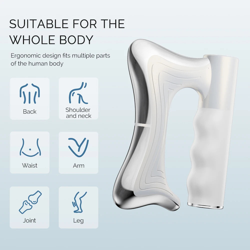 Electric Fascia Knife Vibration Massager – 10,500RPM Warm Body Lifting Blade & Comb Massage Tool