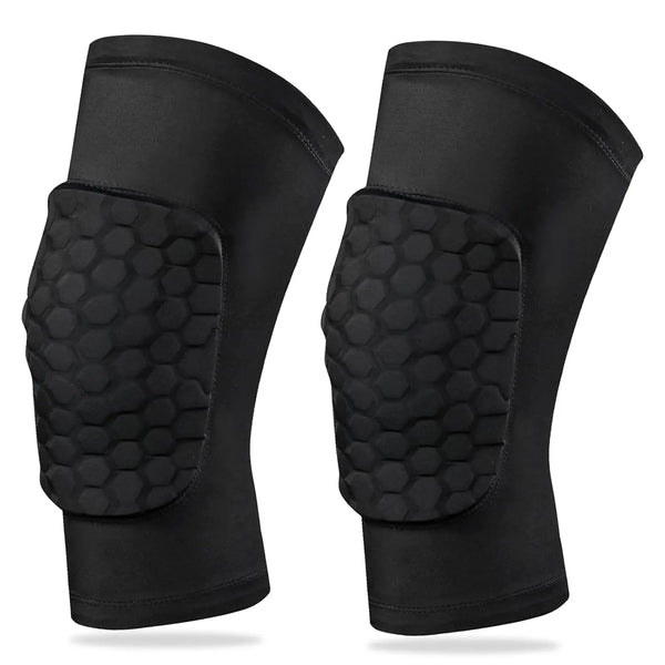 Honeycomb Compression Knee Pads – Shock-Absorbing Sports Sleeve for Basketball & Volleyball