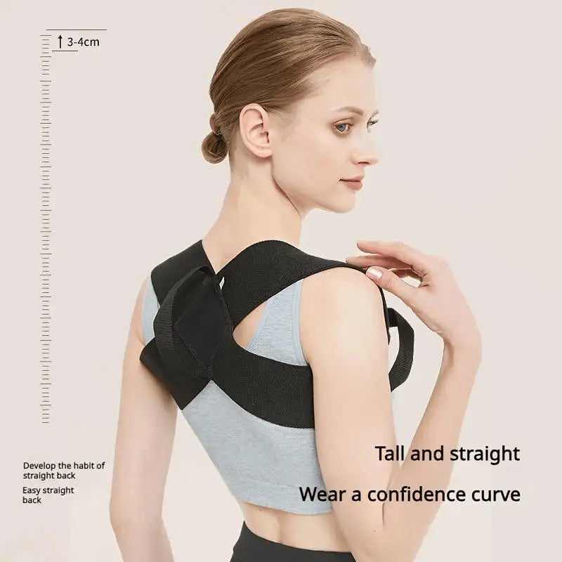 Back Brace Posture Corrector Belt – Breathable Elastic Lumbar & Shoulder Support for Spine & Posture Correction