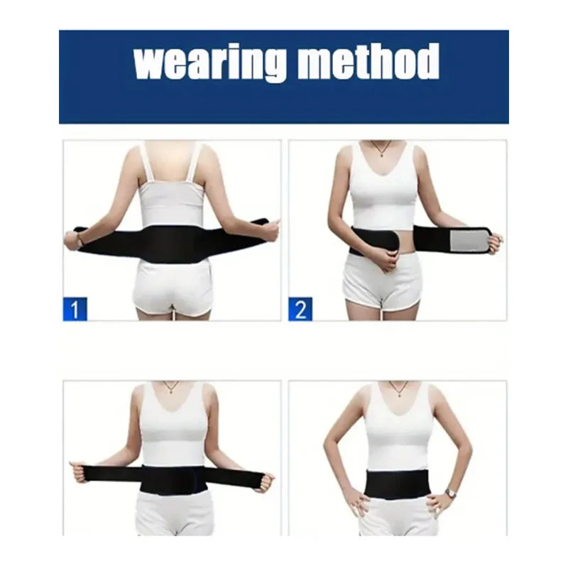 Adjustable Self-Heating Magnetic Therapy Waist Support Belt – Sports Back Massage & Body Care Belt