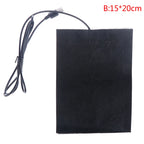 USB Carbon Fiber Heating Pad – Fast-Heating Infrared Body Warmer Electric Winter Heat Mat in 7 Sizes