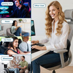 Ergonomic Memory Foam Seat Cushion – Lumbar Support for Office Chair & Car