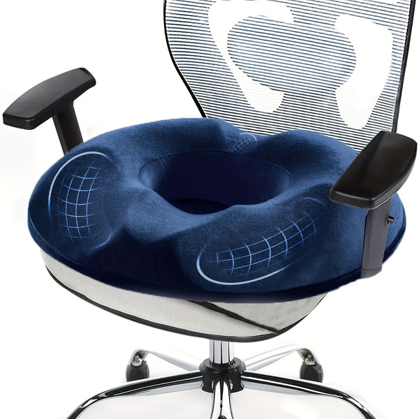 Orthopedic Memory Foam Donut Pillow – Coccyx & Hemorrhoid Seat Cushion for Tailbone & Pregnancy Relief